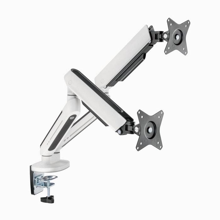Desky Dual Led Monitor Arm - White