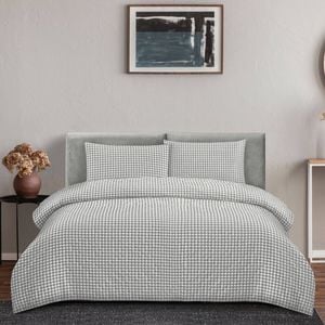 Ardor Boudoir Queen Rowe 130GSM Quilt Cover Set Grey