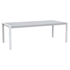 FurnitureOkay Manly Aluminium Outdoor Dining Table (220x100cm) - White