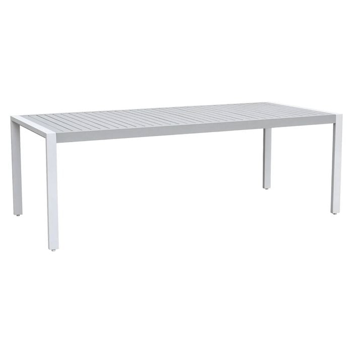 FurnitureOkay Manly Aluminium Outdoor Dining Table (220x100cm) - White