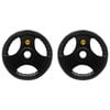 2pk Olympic Rubber Grip Plate Weight Lift Home Gym Exercise 2.5kg