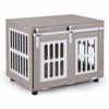 Costway 80cm Dog Crate Furniture Heavy Metal Kennel Pet Cage Sliding Door