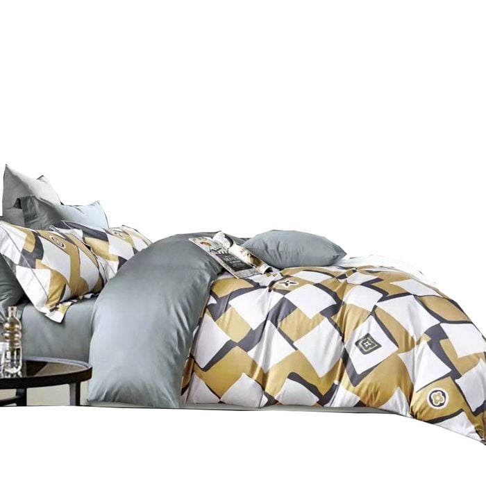 Bloomington 400TC Cotton Sateen Quilt Cover Set Modern Art King