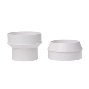 Marley 65mm White Downpipe Curve Leaf Diverter Adaptor Set