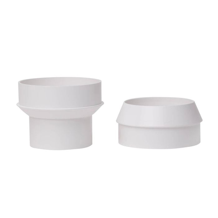 Marley 65mm White Downpipe Curve Leaf Diverter Adaptor Set