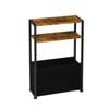 Catzon Narrow Side Table with Fabric Basket Skinny Table