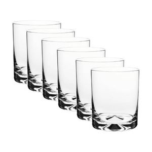 6Pc Krosno Double Old Fashion Glasses Gift Boxed 350ml Dishwasher Safe Poland