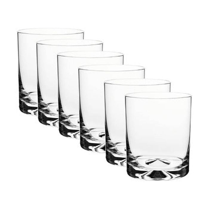 6Pc Krosno Double Old Fashion Glasses Gift Boxed 350ml Dishwasher Safe Poland