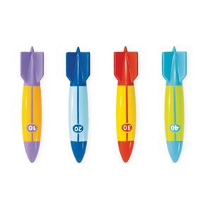 4pc Intex Underwater Torpedoes Set Dive Toys Activity Game Assorted 6y+