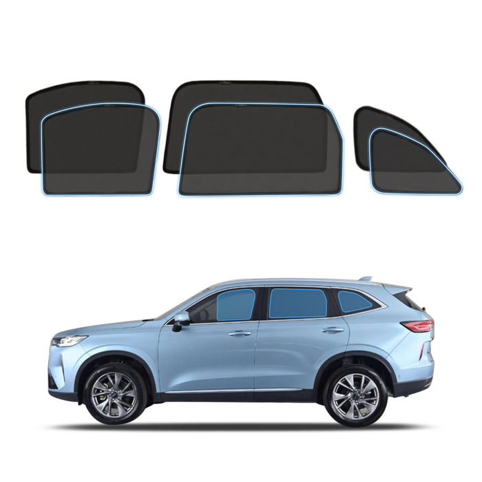 AUSGO Magnetic Window Sun Shade for Haval H6 B01 Series 2021-Onwards 6-Piece Set Car Shades