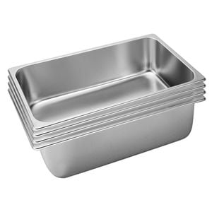 SOGA 4 Pack Gastronorm GN Pan 1/1 Stainless Steel Tray 20cm Deep