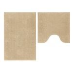 Barelli Latte Chenille 2 Piece Bath Mat Set