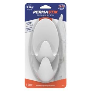 Permastik Robe Hook - 2 Pack