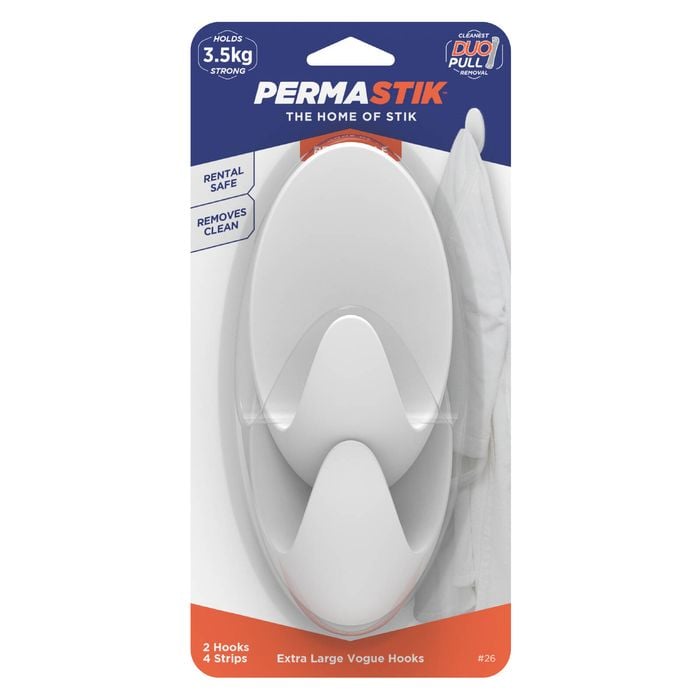 Permastik Robe Hook - 2 Pack