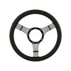 Cal Custom 14" Banjo Black Anodised Billet Aluminium 9 Bolt Steering Wheel Black Leather Full-Wrap