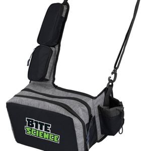 Bite Science Fishing Tackle Sling Bag with Multiple Storage Pockets