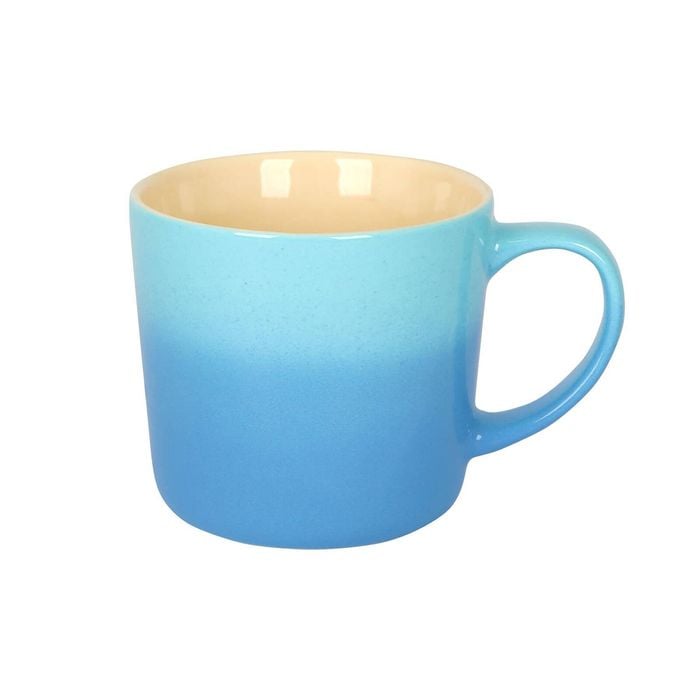 Argon Tableware 330ml Ombre Coffee Mug - Blue - Glazed New Bone China Tea Mug Vegan Friendly Stoneware Ceramic Cup