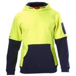 Hard Yakka Hi-Vis Hoodie Yellow and Navy Two Tone - L Yellow