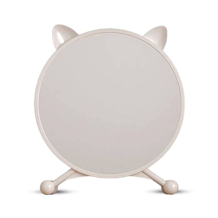 SOGA 40cm White Cat Ear Makeup Mirror No LED