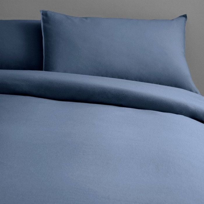 Canningvale Double Cozi Cotton Quilt Cover Set - Ink Blue