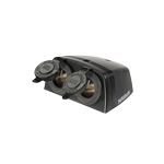 Narva 12/24V 20/10A Black Heavy-Duty Twin Surface Mount Accessory Sockets