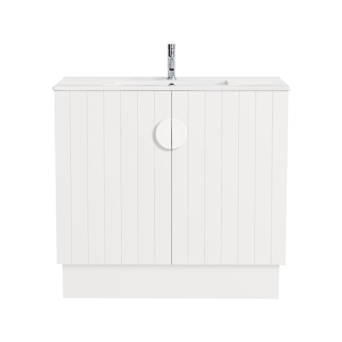 CIBO 900mm White Freshwater Full Height Vanity with White Handle