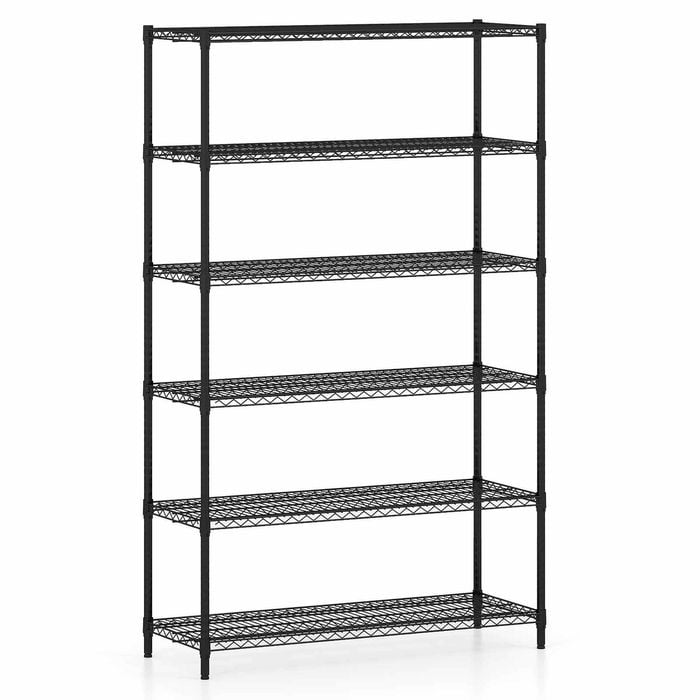 Costway 6-tier Wire Shelving Unit Adjustable Heavy-duty Metal Storage Shelves