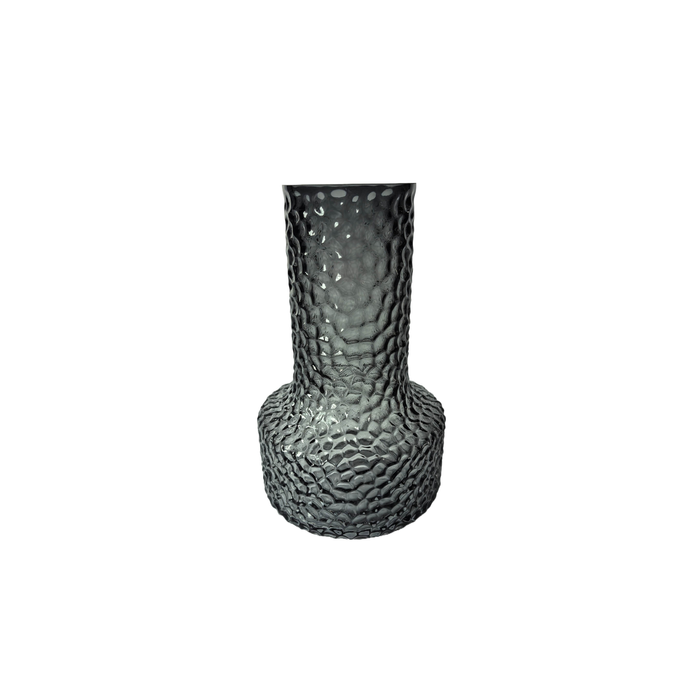 Elegant Collections 25cm Green Hammer Glass Flower Vase
