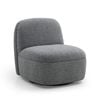 Modern Furniture LEXTER 74x80cm Swivel Lounge Chair - Dark Grey