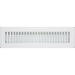 Accord 5 x 30cm White Metal Kick Rail Vent