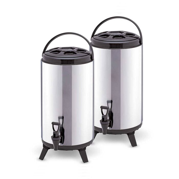 SOGA 2X 10L Portable Insulated Barrel Brew Pot with Dispenser