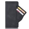 Premium Leather Wallet Flip Case TPU Cover Card - For Apple iPhone 15 Pro Max (Black)