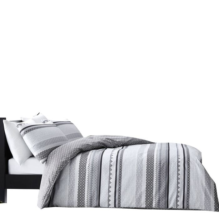 Bloomington Gabrielle Grey Cotton Rich Quilt Cover Set Super King