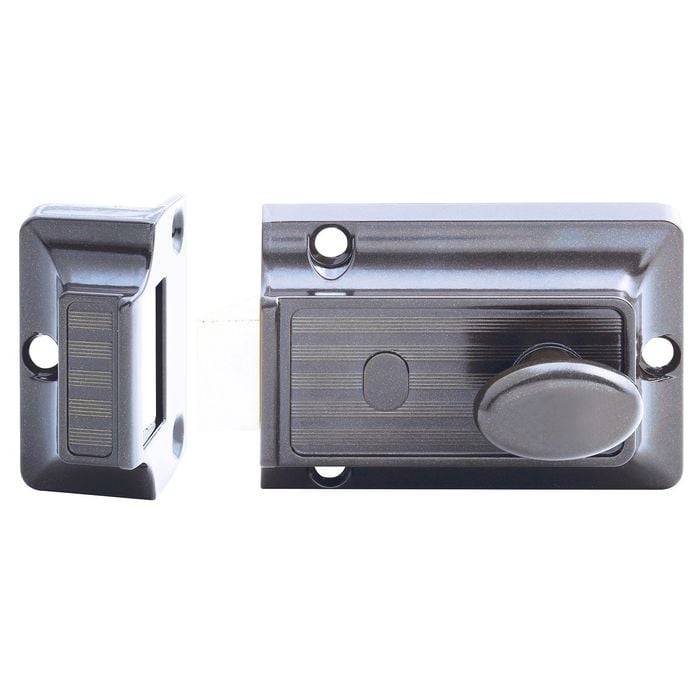 Lockwood Brown Chrome Cylinder 100 Nightlatch