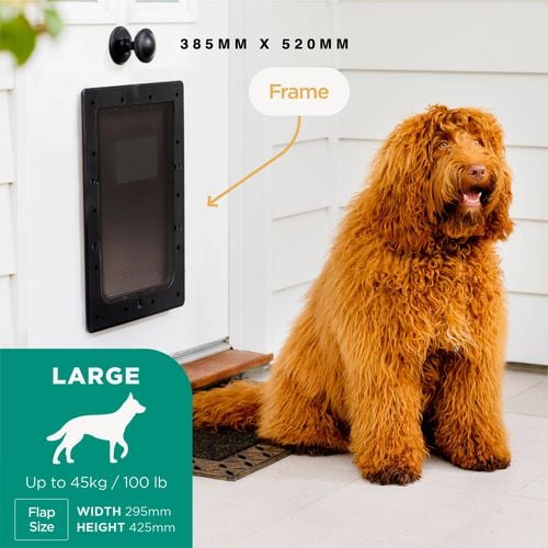 Dog door in glass bunnings best sale