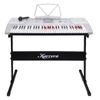 Karrera 61 Key Electronic Keyboard Piano with Stand & Music Holder LED Lighted Keys Beginner Digital Piano Silver