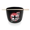 Afl Noodle Bowl With Chopsticks - St Kilda Saints - Ceramic - 490ml Capacity