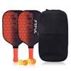 Catzon Pickleball Paddles Set Of 2 Durable Fiberglass Surface Cushion Grip Pickleball Rackets 4 Balls And Carry Bag-red