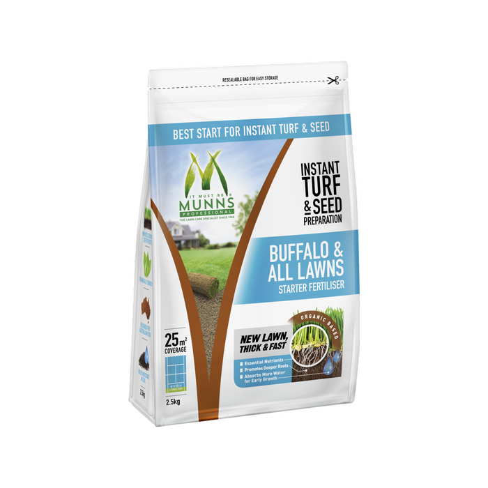 Munns Professional 2.5kg Instant Turf And Seed Starter Fertiliser