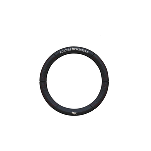 Genuine Ringers Western 15'' Car Leather Steering Wheel Cover Black 38cm Universal