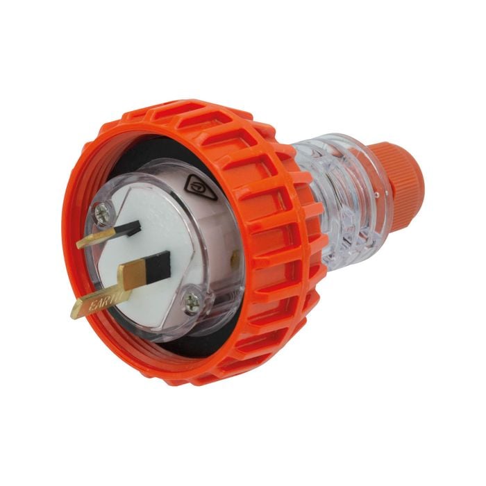 Deta 10A 250V Industrial 3 Pin Flat Straight Plug 