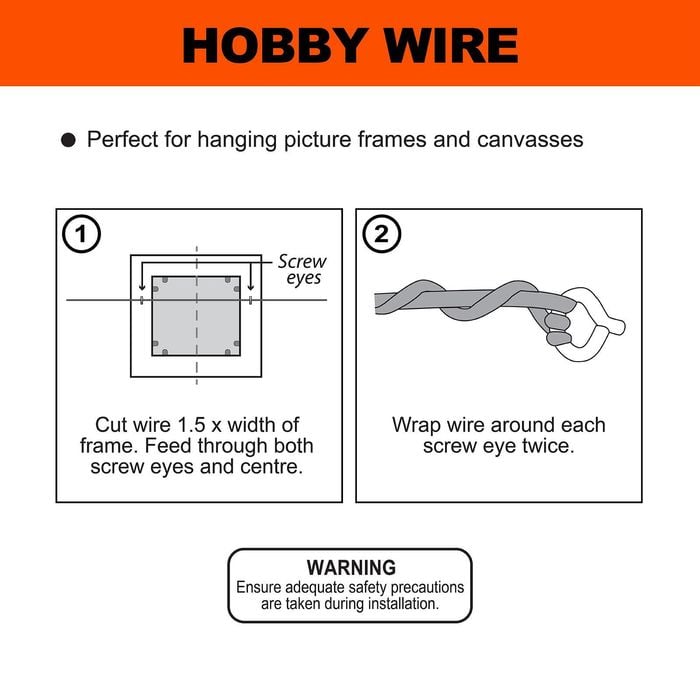 Everhang 30.5m Zinc Plated Picture Hanging Hobby Wire