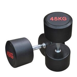 2 Pack of 45kg Commercial Grade Rubber Coated Dumbbell Hand Weight Total 90kg
