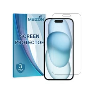 3 Pack MEZON iPhone 15 Plus (6.7") Hydrogel Film Clear Screen Protectors