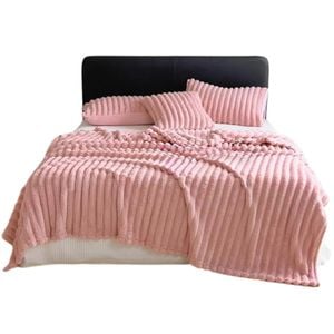 Anycozy Blanket 230×250cm Pink Velvet Fluffy Coral Fleece Sofa Warm Bed (King/Extra-Large Size)