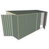 Build-a-Shed 1.5 x 4.5 x 2m Single Hinged Skillion Shed with Hinged Side Door - Green