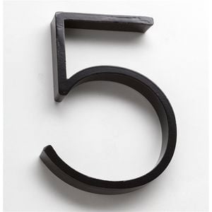 Sandleford 120mm 5 Black Slimline Numeral With Fixing