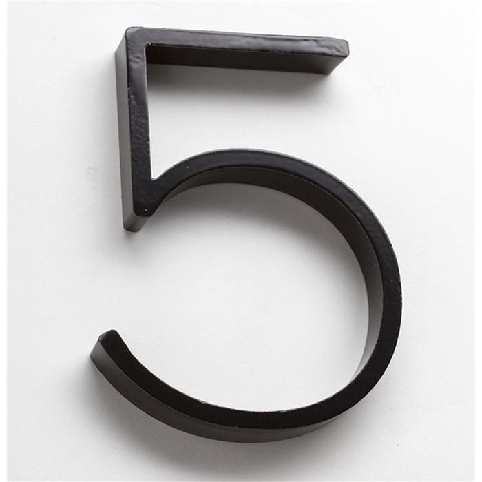 Sandleford 120mm 5 Black Slimline Numeral With Fixing