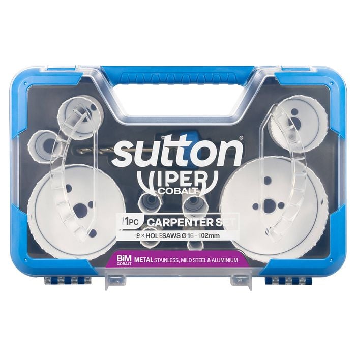 Sutton Tools 16-102mm Bi-Metal Viper Cobalt Carpenter Holesaw Set 11 Piece