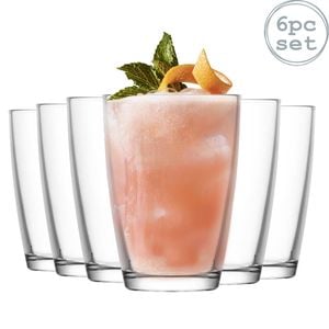 Lav Vega 415ml Highball Glasses - Set Of 6 - Drinking Tumblers Cocktail Glasses Water Juice Beer Soft Drinks Home Barware